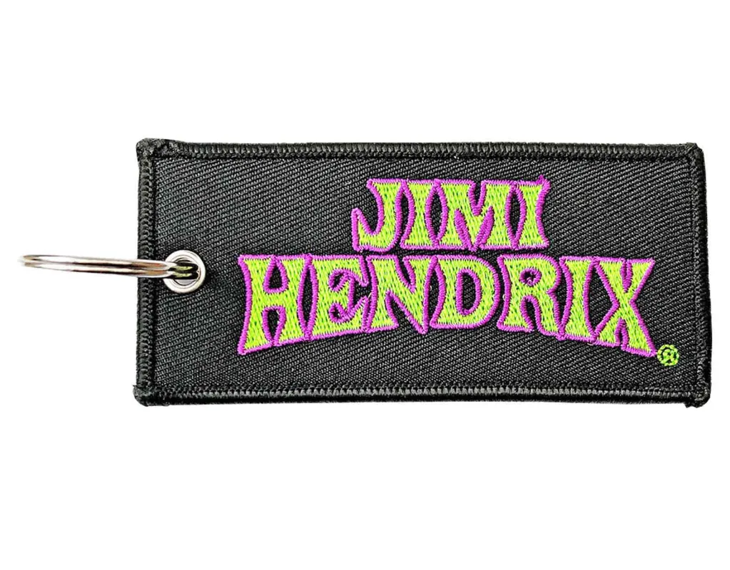 Jimi Hendrix Keyring Arched Logo Patch Keychain sold by Paradiso Clothing