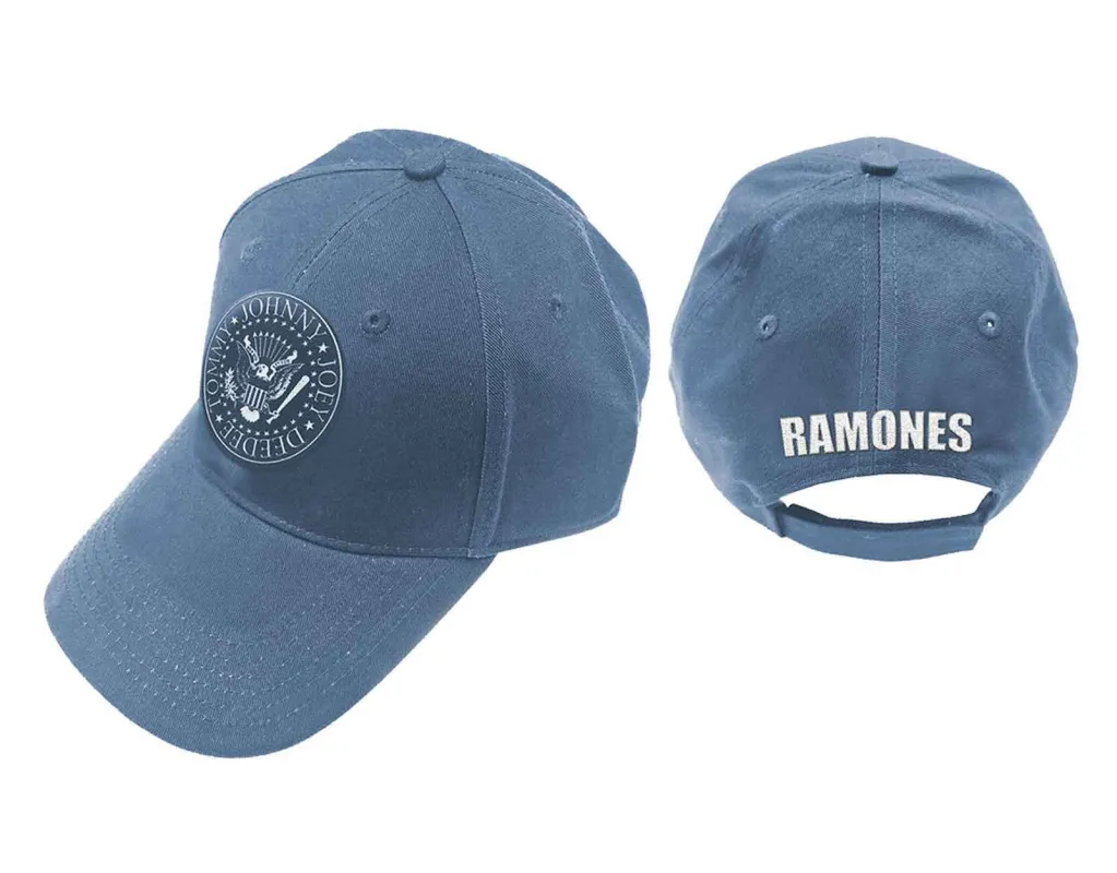 Ramones Presidential Seal Denim Blue Strapback Baseball Cap sold by Paradiso Clothing