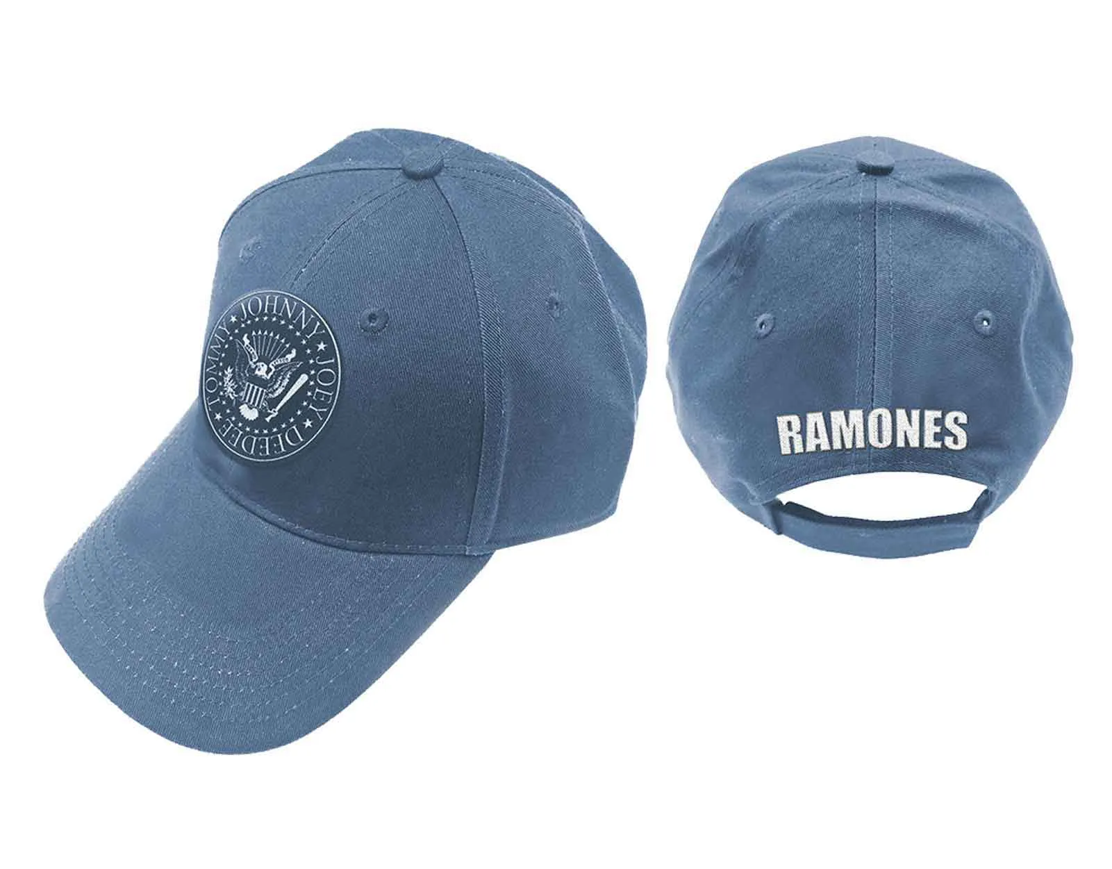 Ramones Presidential Seal Denim Blue Strapback Baseball Cap sold by Paradiso Clothing
