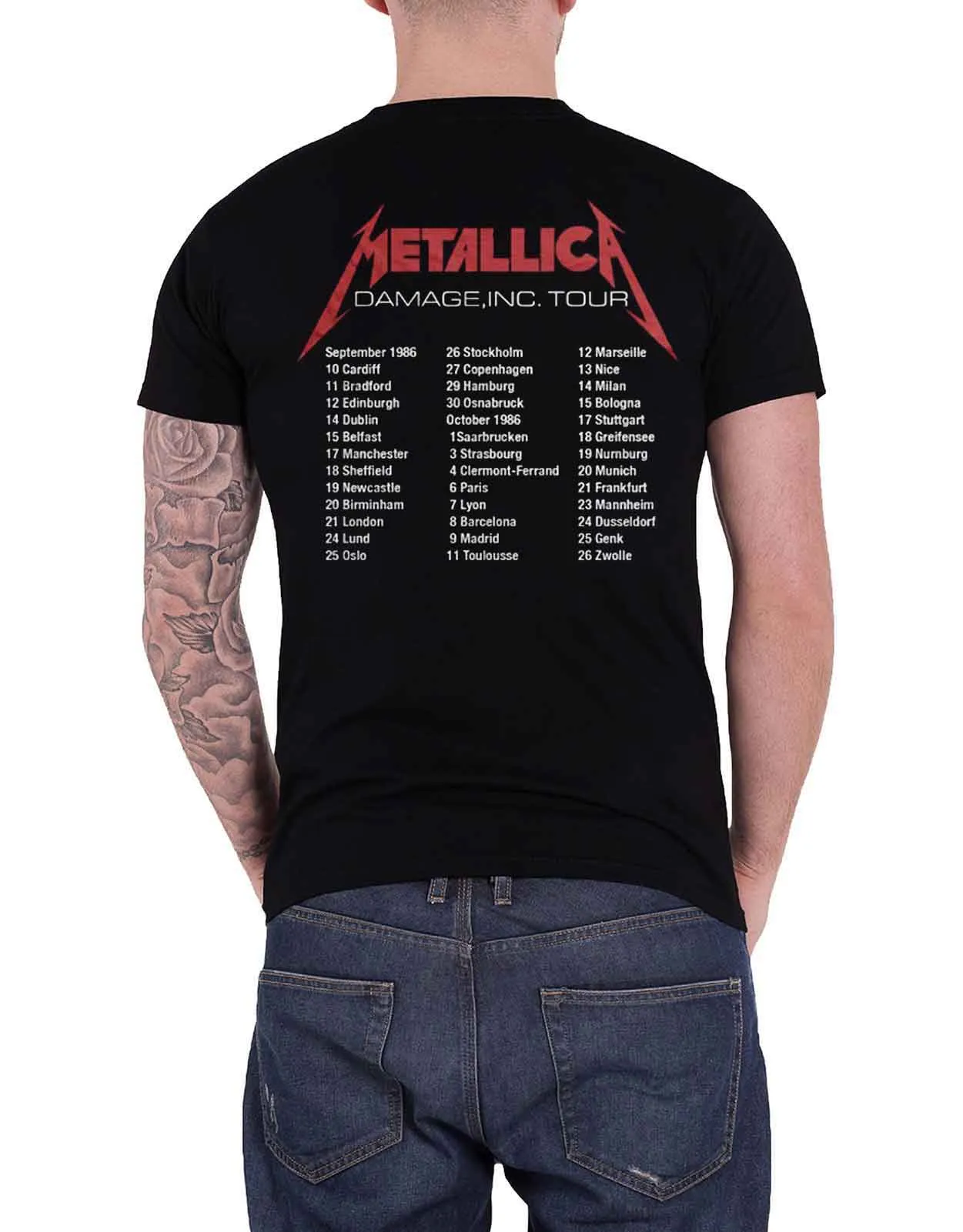 Metallica Master of Puppets European Tour 86 T Shirt sold by Paradiso Clothing product image thumbnail 2