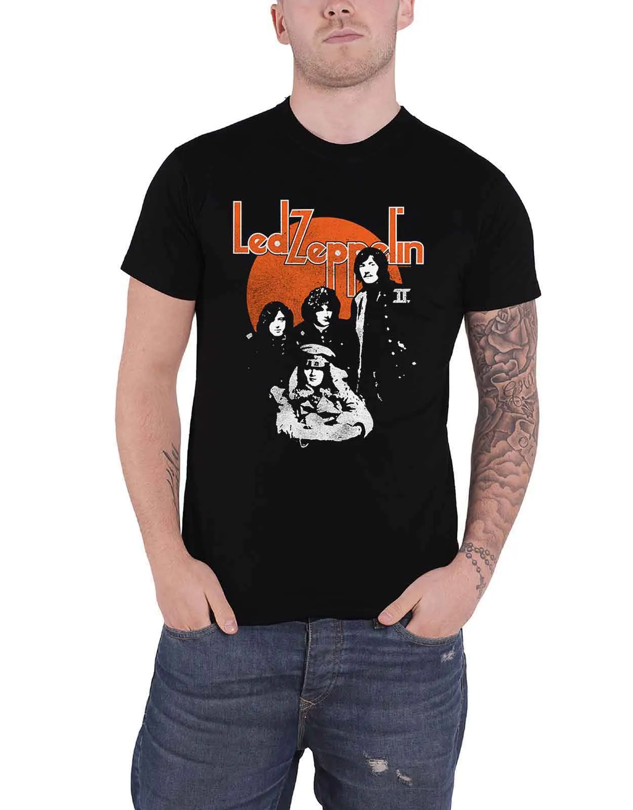 Led Zeppelin Orange Circle T Shirt sold by Paradiso Clothing