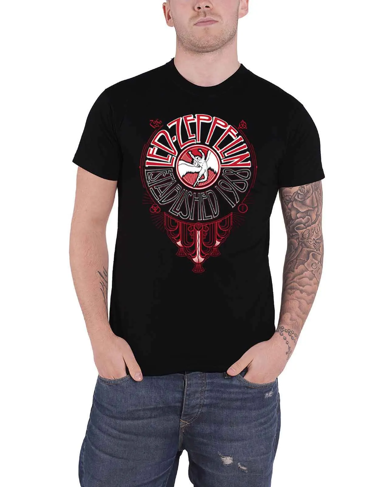 Led Zeppelin Deco Circle T Shirt sold by Paradiso Clothing