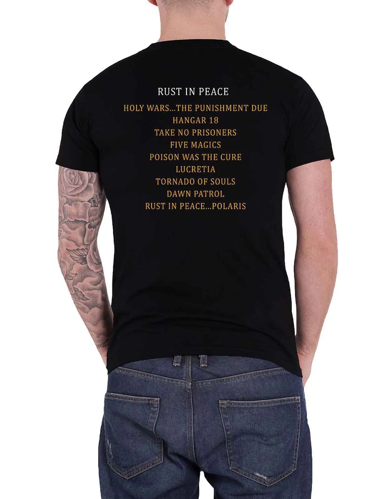 Megadeth Rust In Peace Tracklist T Shirt sold by Paradiso Clothing product image thumbnail 2