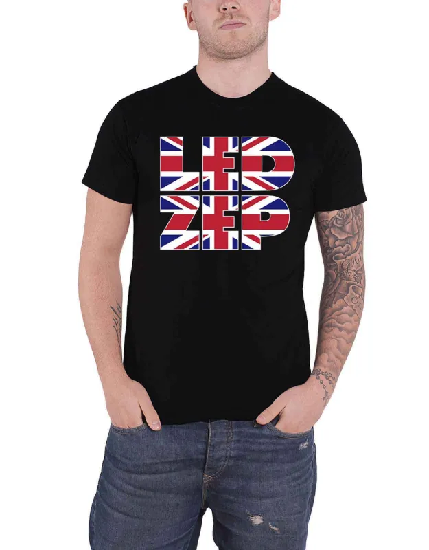 Led Zeppelin Union Jack T Shirt sold by Paradiso Clothing