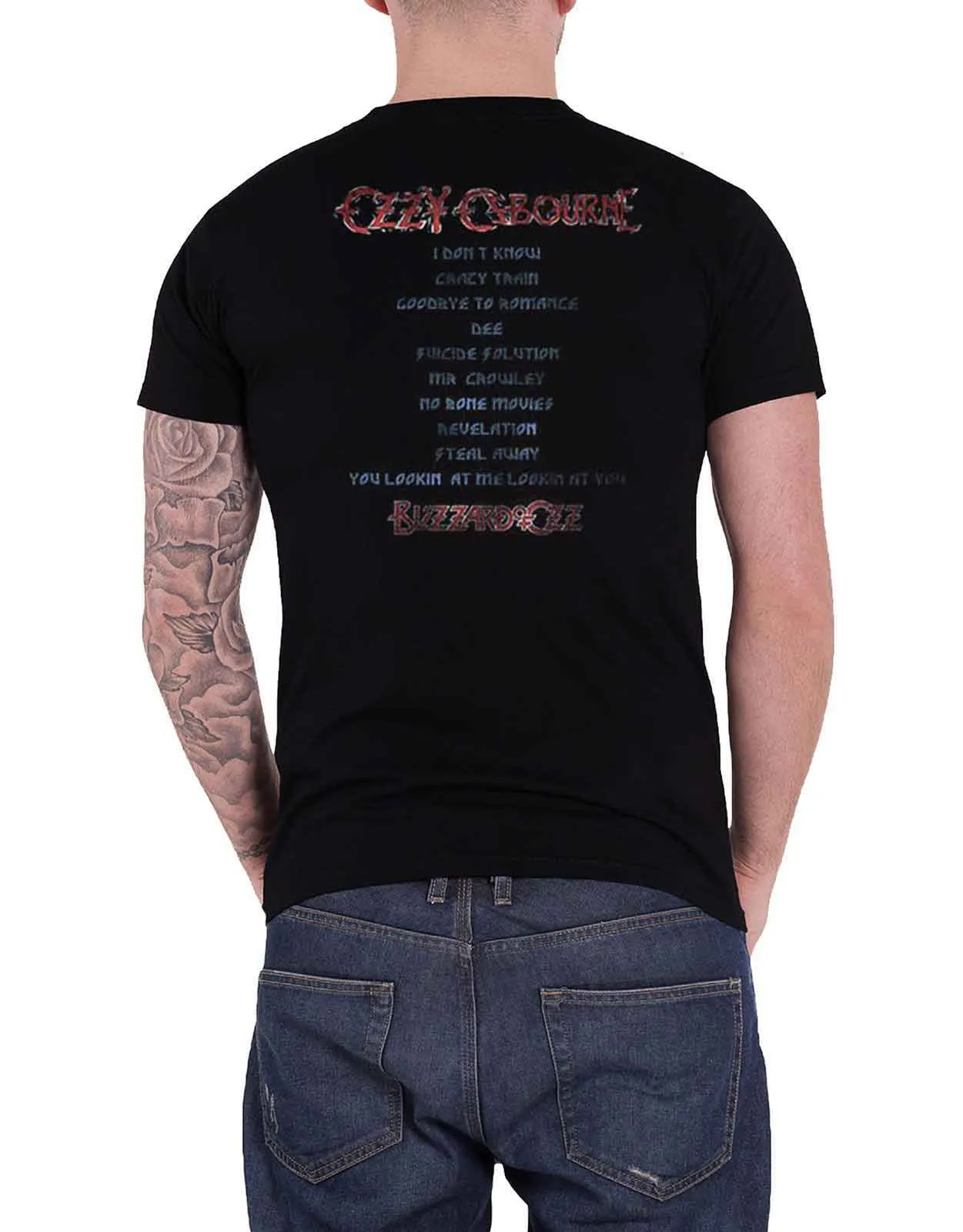 Ozzy Osbourne Blizzard of Ozz Tracklist T Shirt sold by Paradiso Clothing product image thumbnail 2