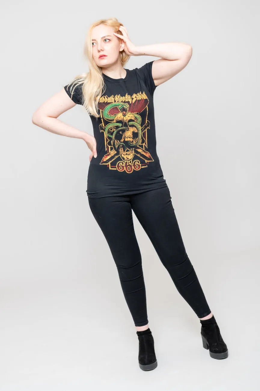 Black Sabbath Bloody Sabbath 666 Skinny T Shirt sold by Paradiso Clothing product image thumbnail 5