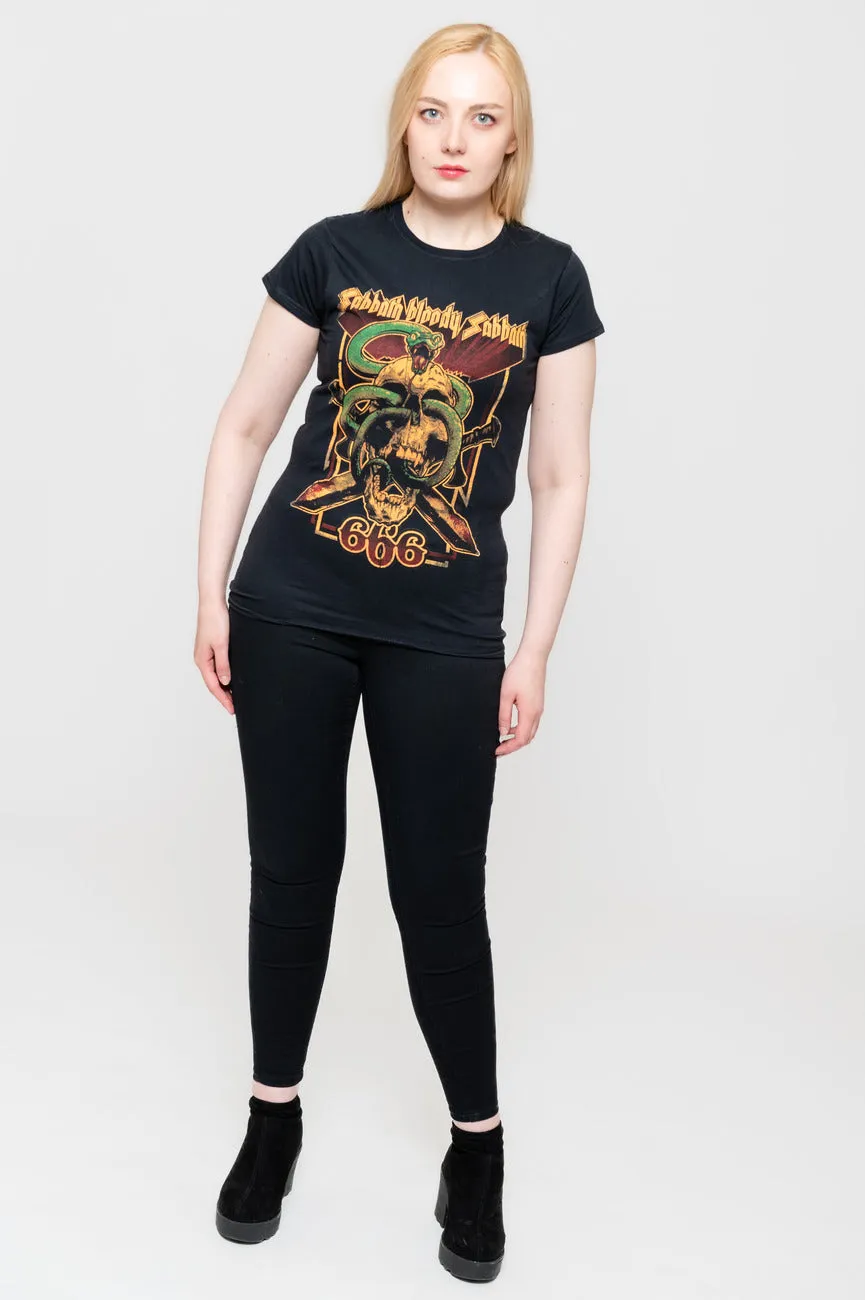 Black Sabbath Bloody Sabbath 666 Skinny T Shirt sold by Paradiso Clothing product image thumbnail 2