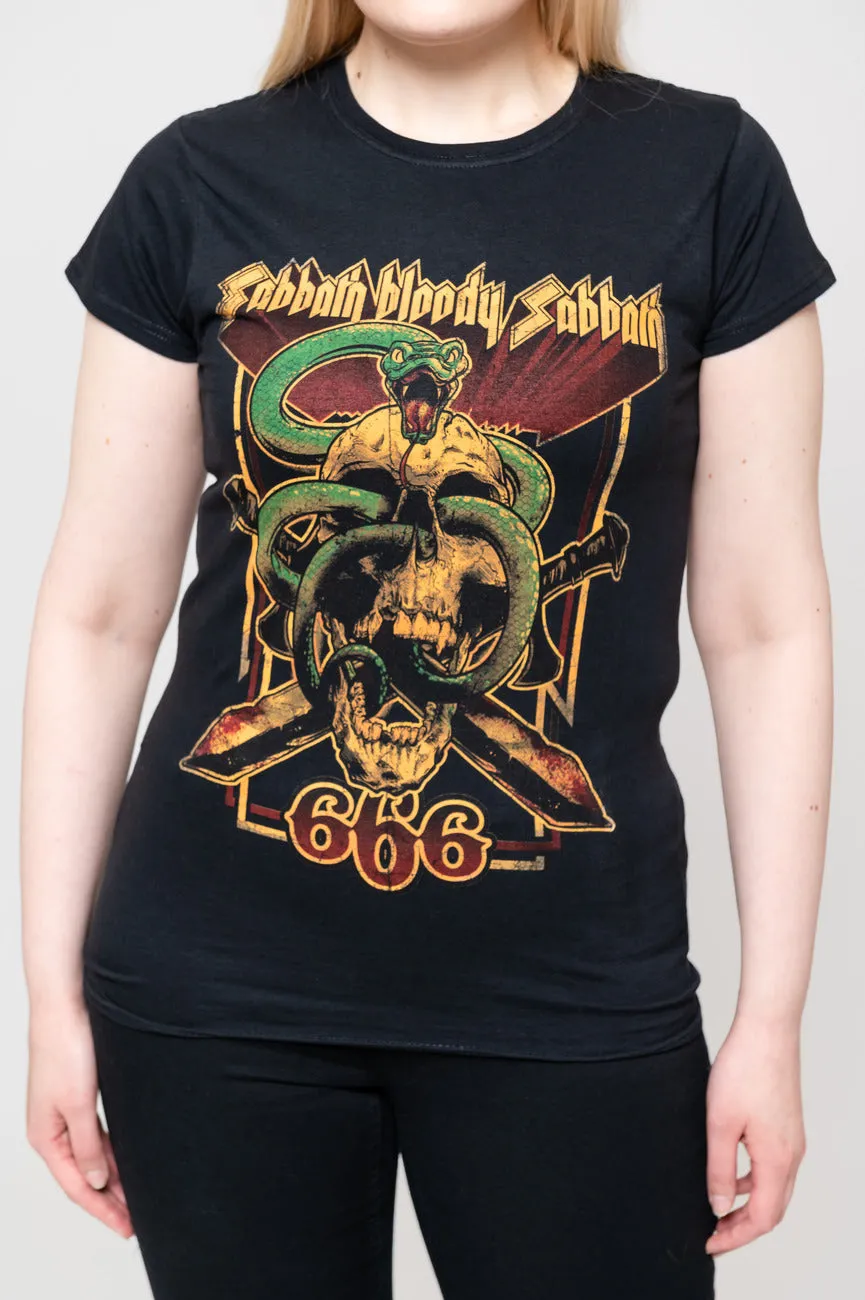 Black Sabbath Bloody Sabbath 666 Skinny T Shirt sold by Paradiso Clothing product image thumbnail 3