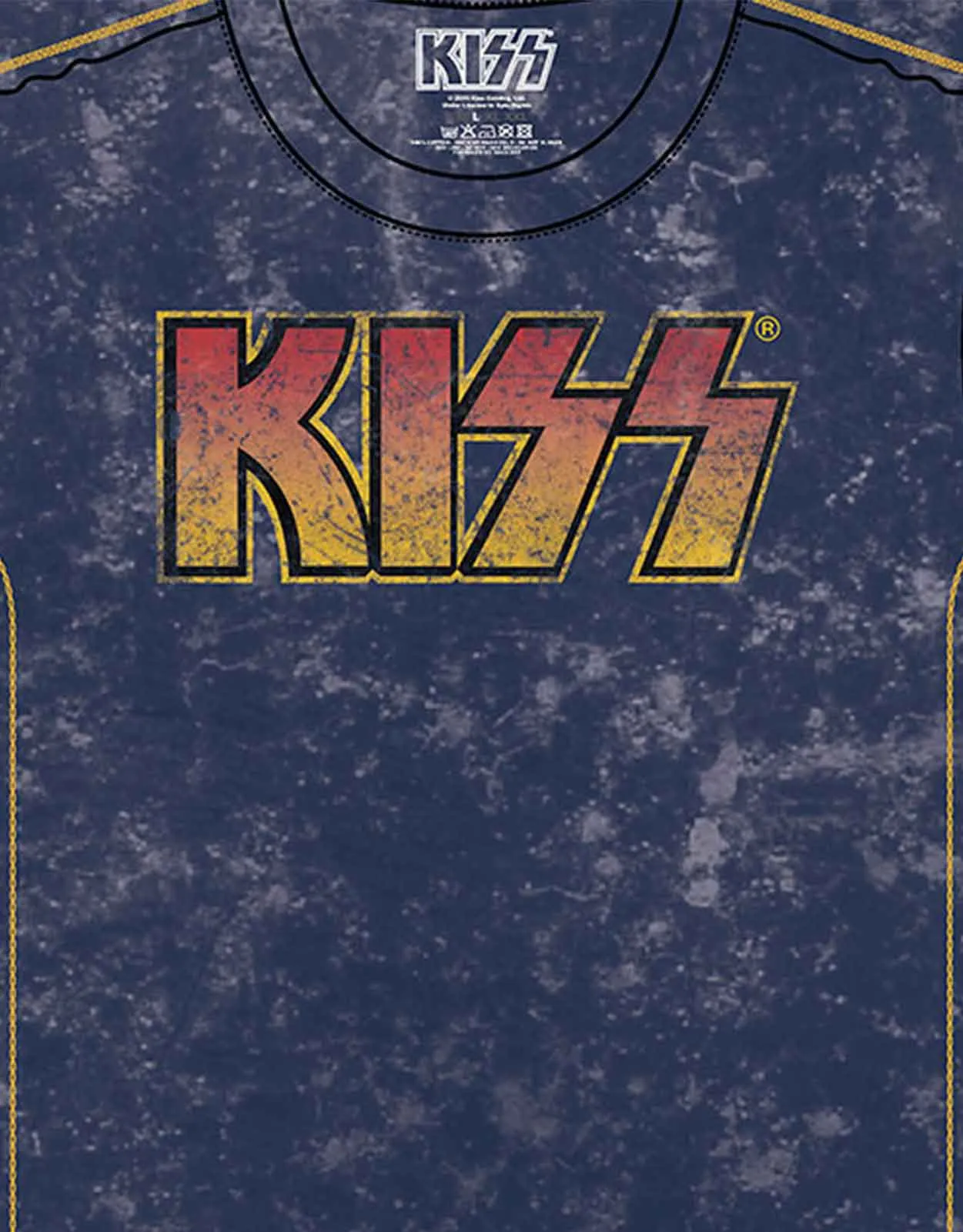 Kiss Classic Band Logo Snow Wash T Shirt sold by Paradiso Clothing product image thumbnail 2