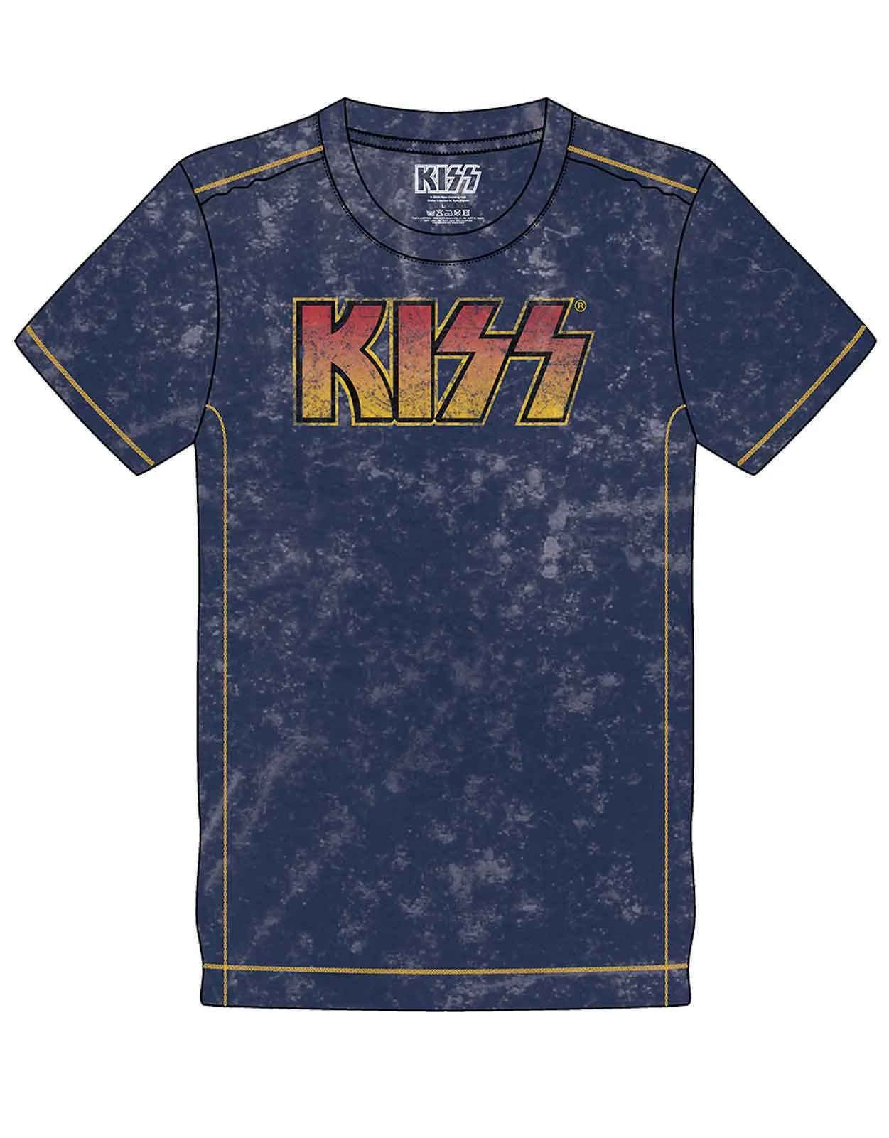 Kiss Classic Band Logo Snow Wash T Shirt sold by Paradiso Clothing