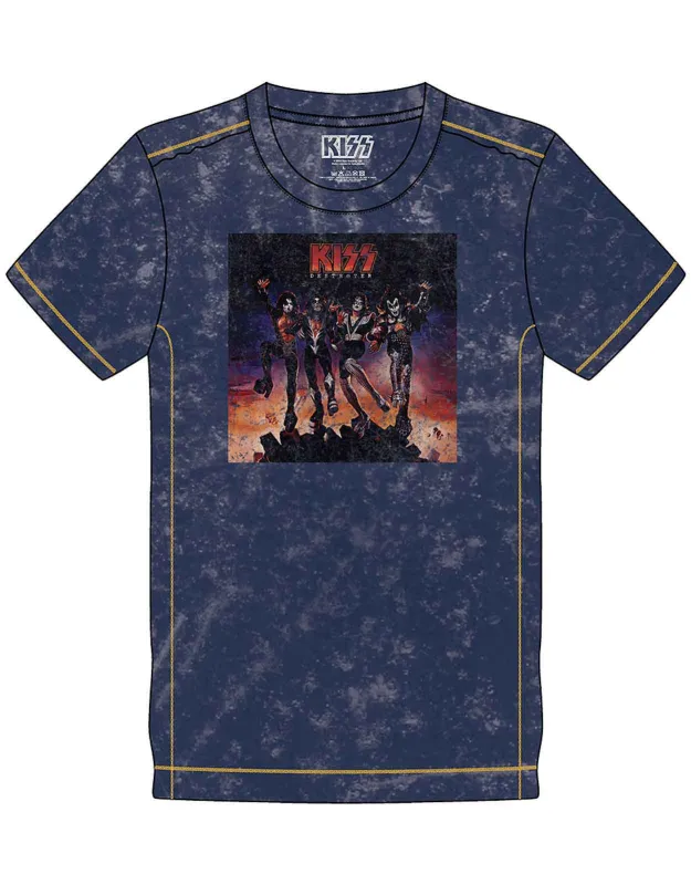 Kiss Destroyer Snow Wash T Shirt sold by Paradiso Clothing