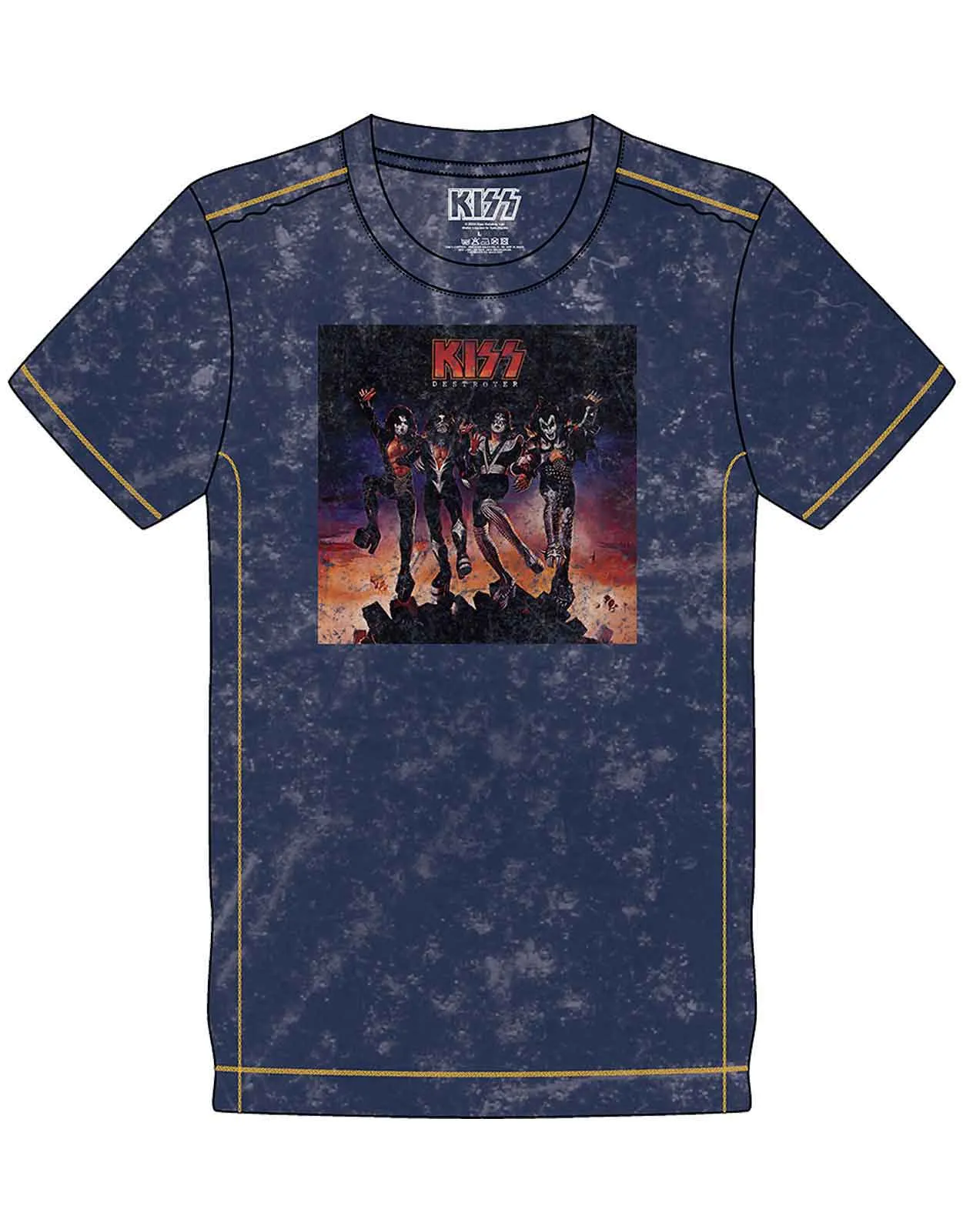 Kiss Destroyer Snow Wash T Shirt sold by Paradiso Clothing
