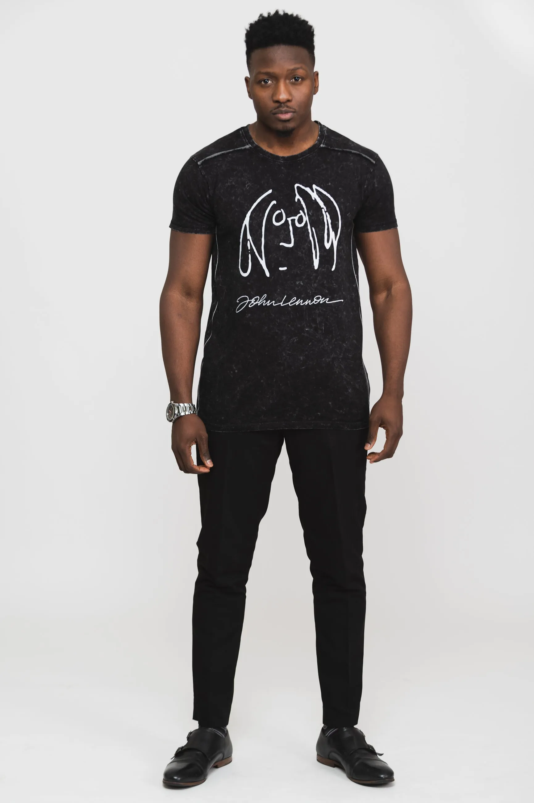 John Lennon Portrait Snow Wash T Shirt sold by Paradiso Clothing product image thumbnail 4