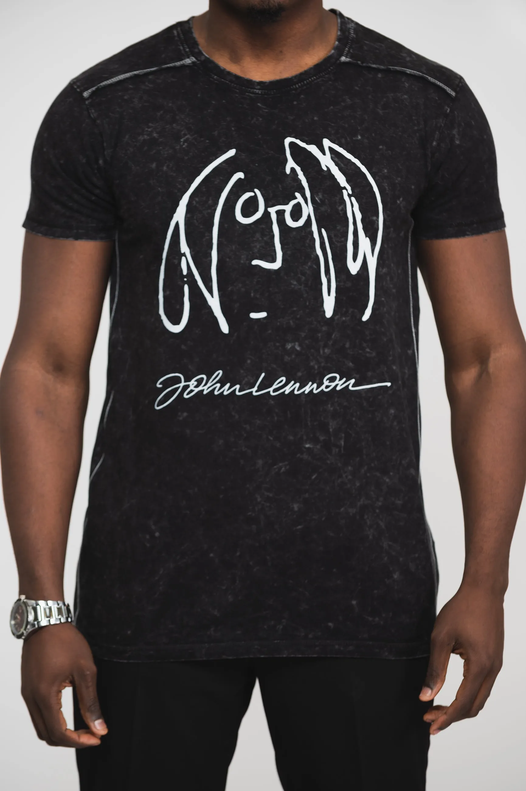 John Lennon Portrait Snow Wash T Shirt sold by Paradiso Clothing product image thumbnail 2