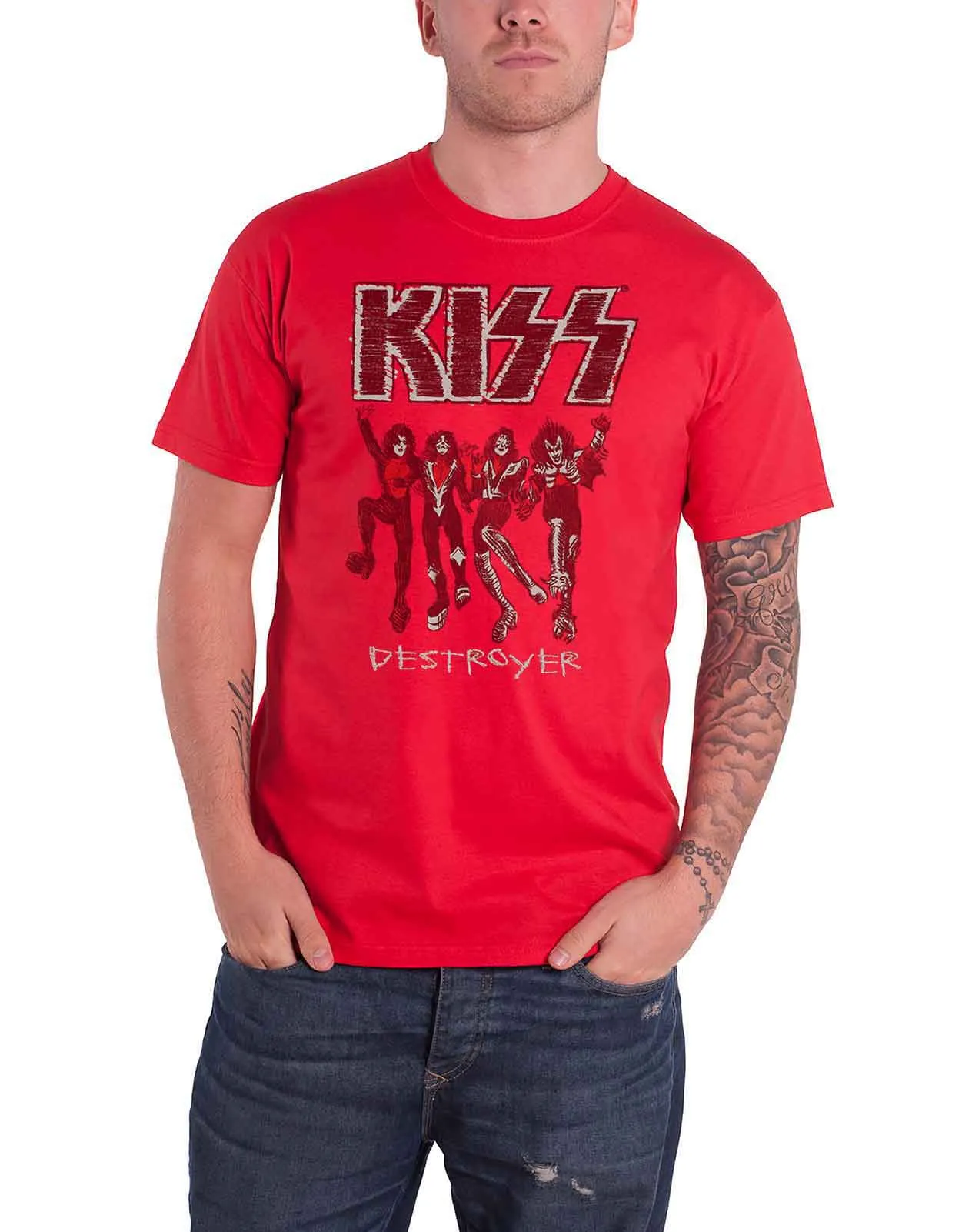 KISS Destroyer Sketch T Shirt sold by Paradiso Clothing
