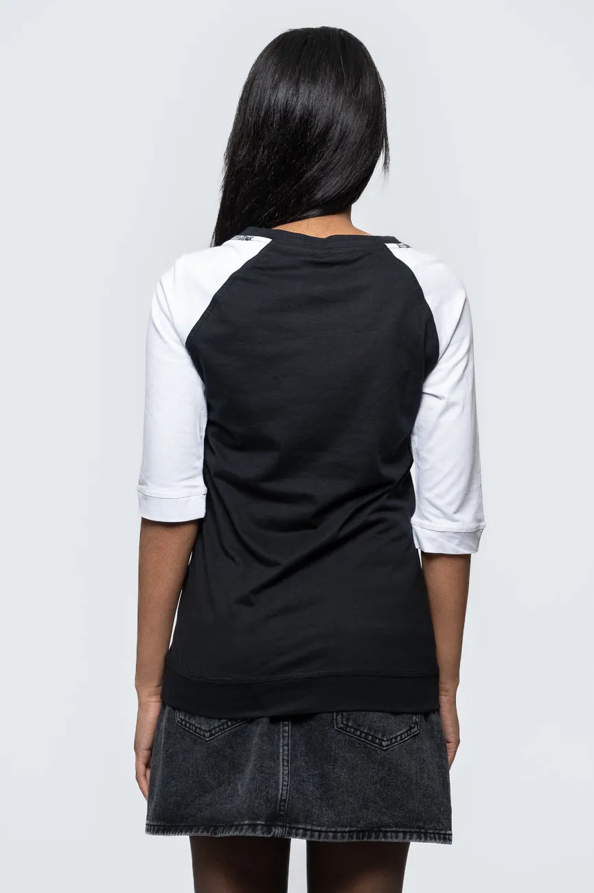 AC/DC Hell Aint A Bad Place Raglan 3/4 Sleeve T Shirt sold by Paradiso Clothing product image thumbnail 4