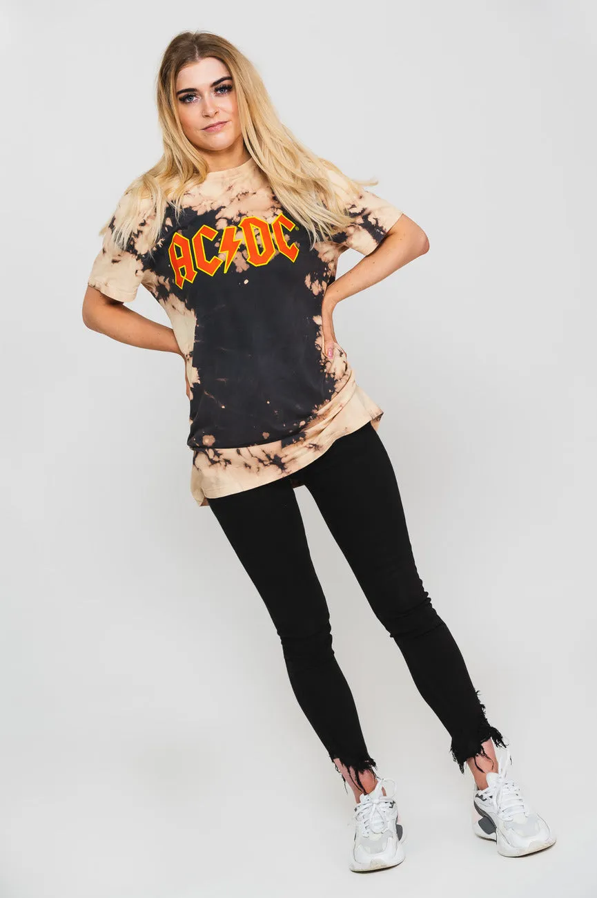 AC/DC Classic Band Logo Dip Dye T Shirt sold by Paradiso Clothing product image thumbnail 5