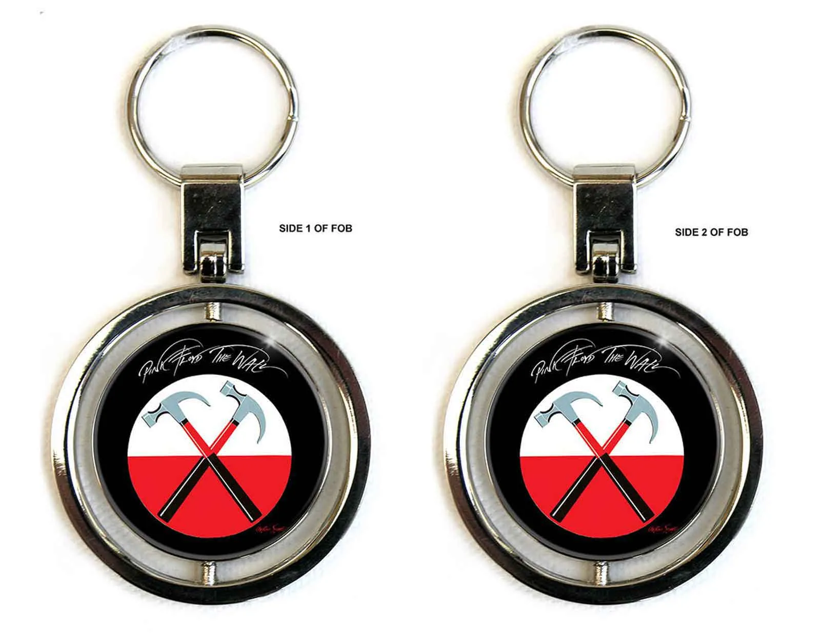 Pink Floyd Keyring The Wall Hammers Spinner Keychain sold by Paradiso Clothing