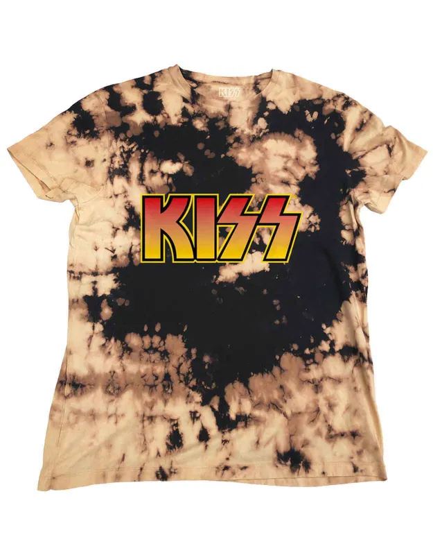Kiss Classic Band Logo Dip Dye T Shirt sold by Paradiso Clothing
