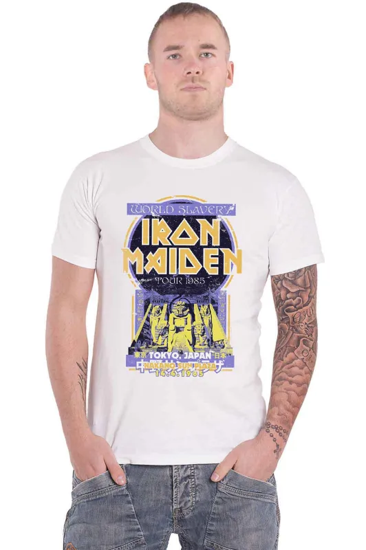 Iron Maiden Powerslave Japan Flyer Tour 1985 T Shirt sold by Paradiso Clothing