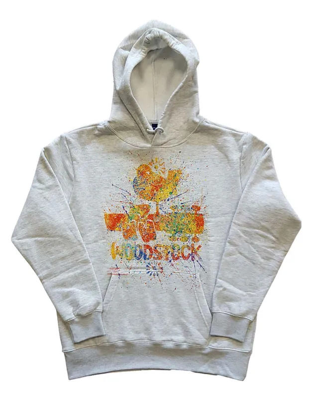 Woodstock Splatter Logo Hoodie made by Paradiso Clothing