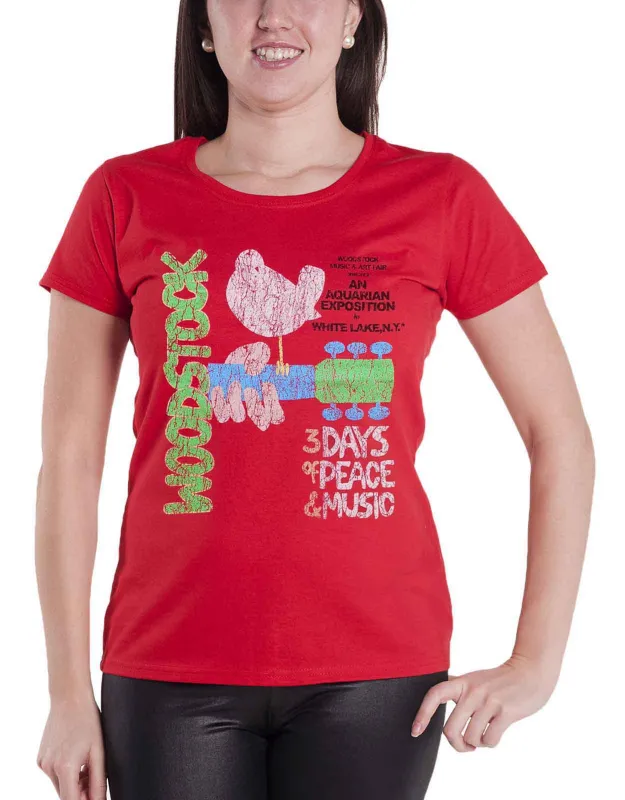 Woodstock Vintage Classic Poster Skinny Fit T Shirt sold by Paradiso Clothing