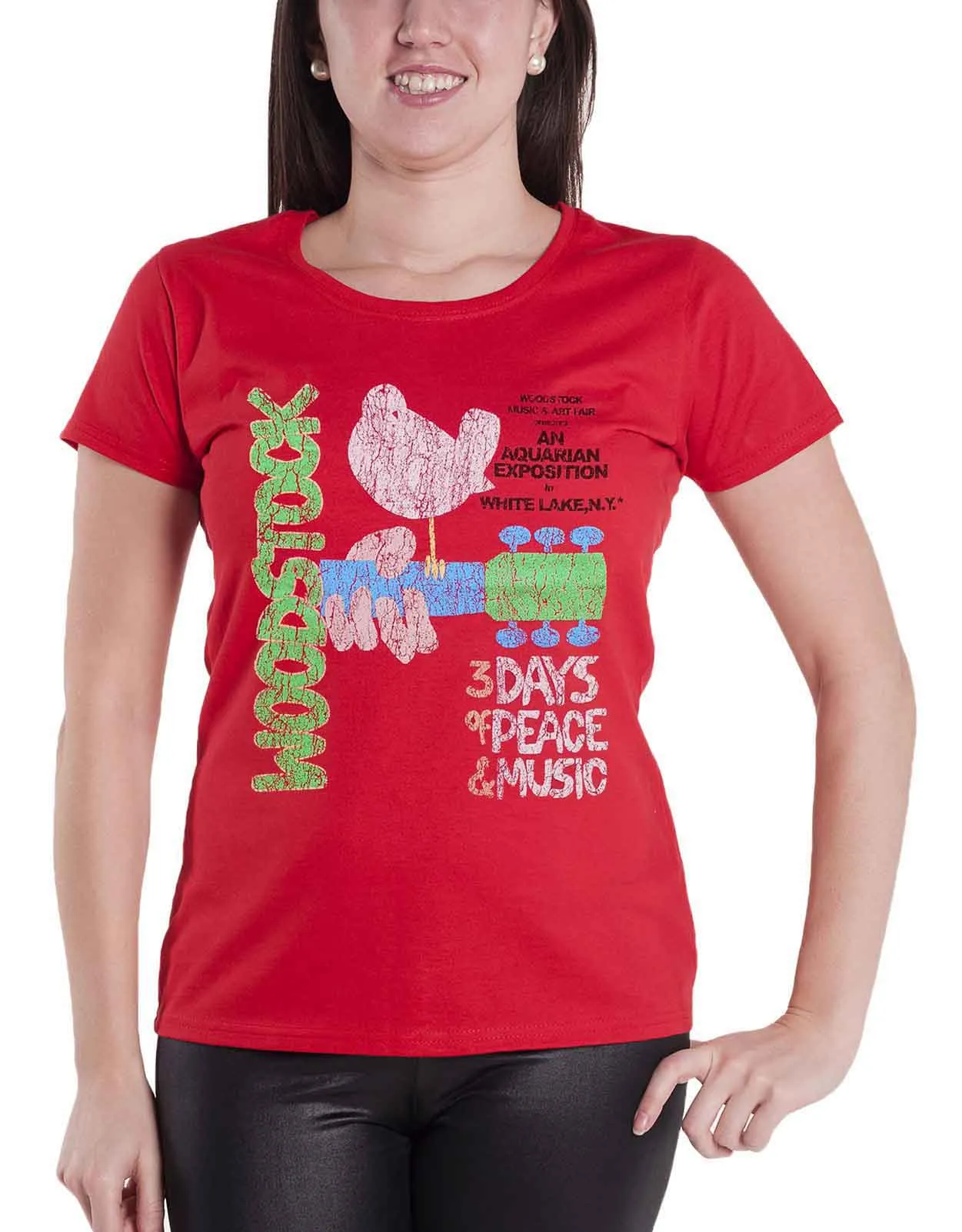 Woodstock Vintage Classic Poster Skinny Fit T Shirt sold by Paradiso Clothing