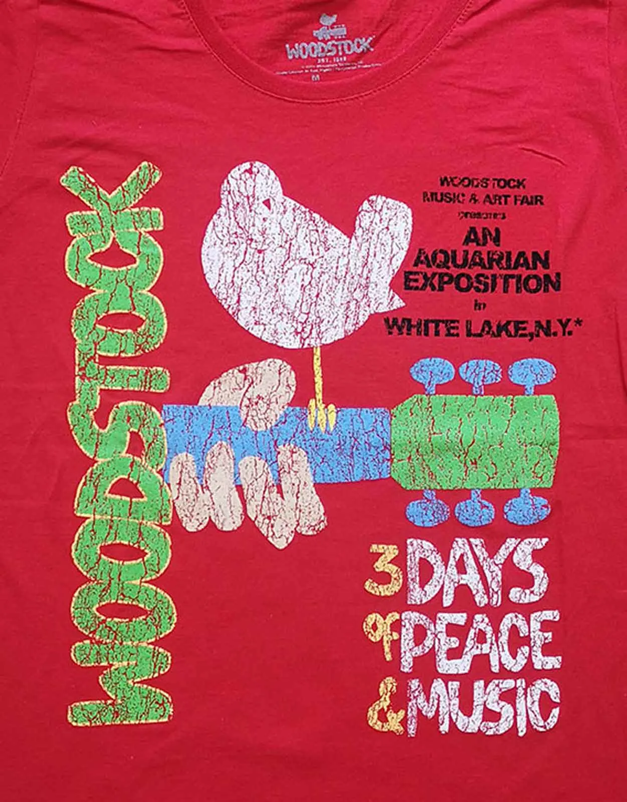 Woodstock Vintage Classic Poster Skinny Fit T Shirt sold by Paradiso Clothing product image thumbnail 2