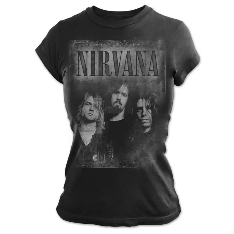 Nirvana Faded Faces Skinny Fit T Shirt sold by Paradiso Clothing