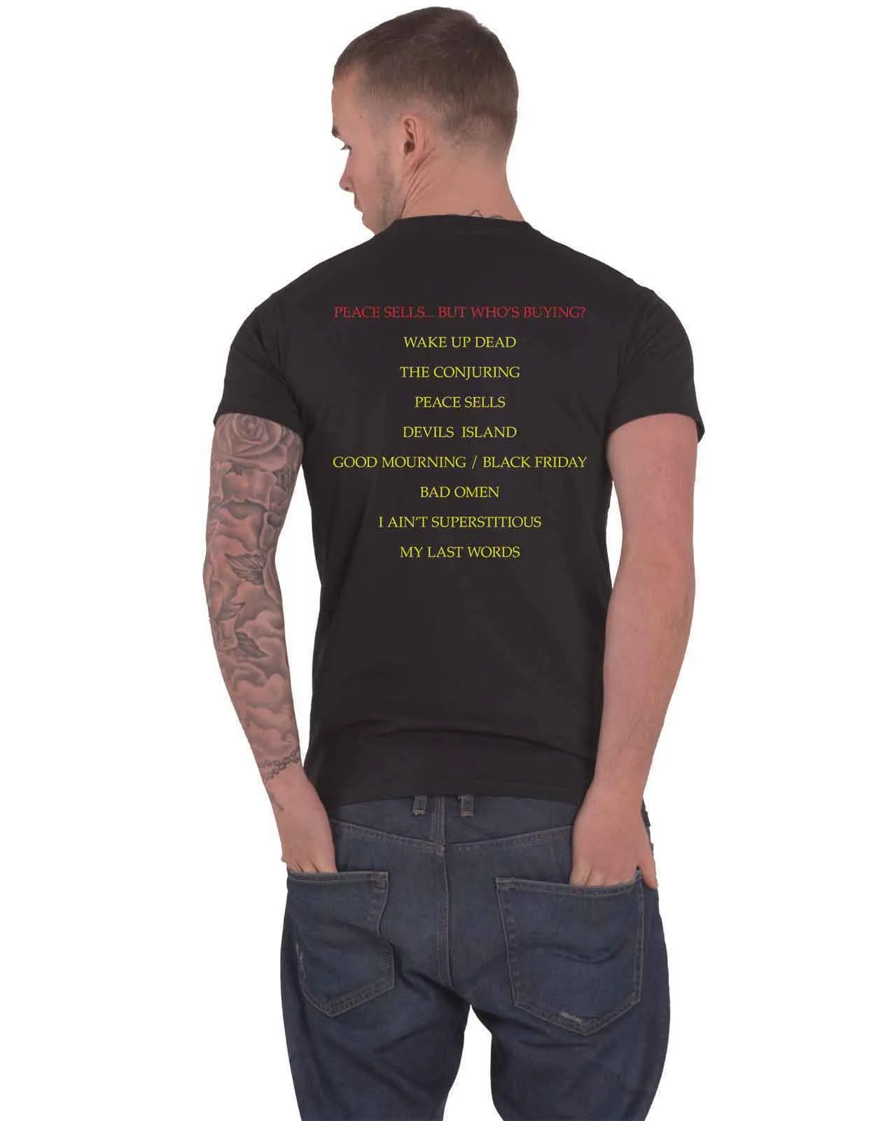 Megadeth Peace Sells Track list T Shirt sold by Paradiso Clothing product image thumbnail 2