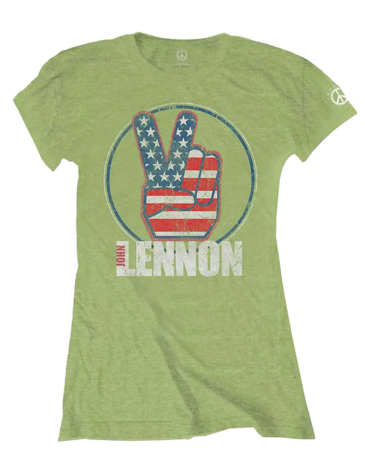John Lennon Peace Fingers Skinny Fit T Shirt sold by Paradiso Clothing