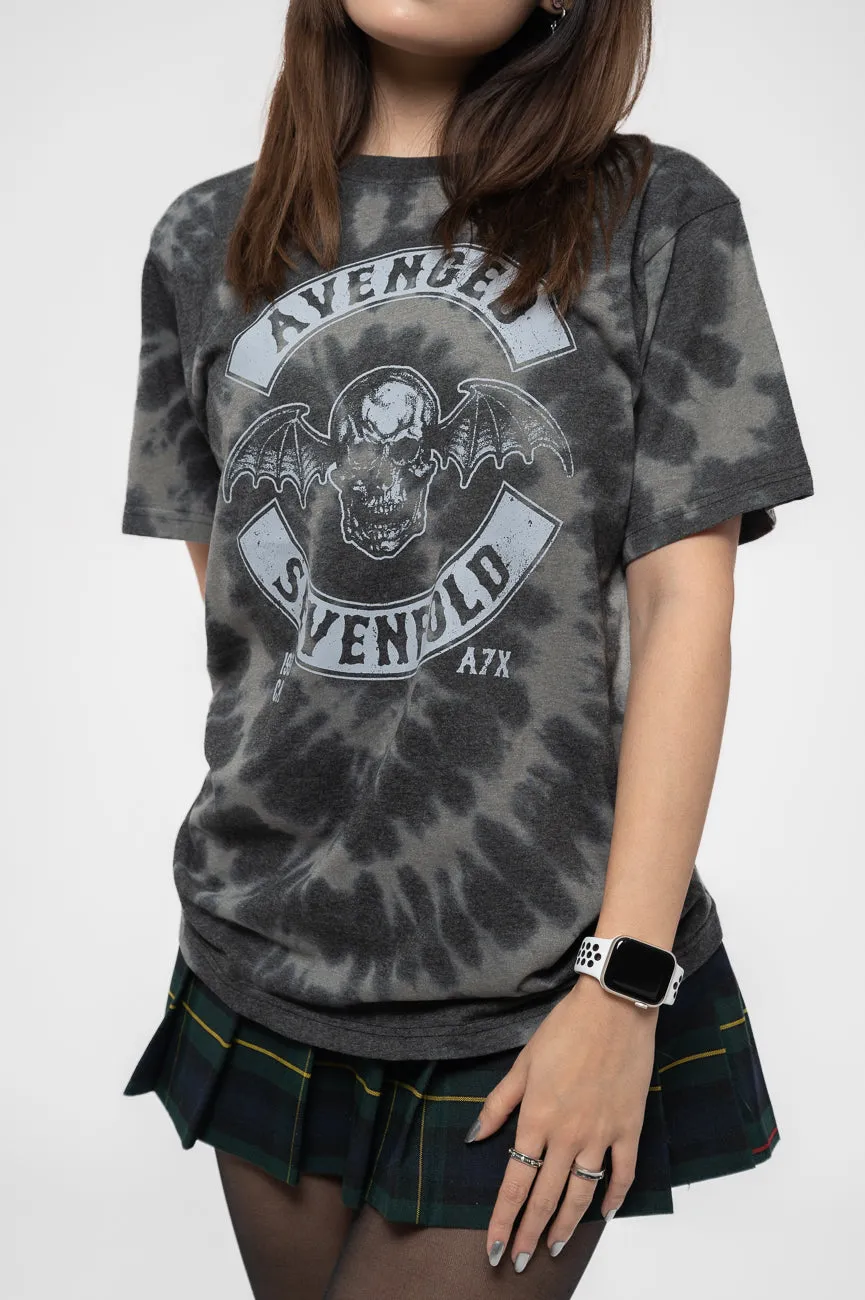 Avenged Sevenfold Deathbat Crest Dip Dye T Shirt sold by Paradiso Clothing product image thumbnail 3
