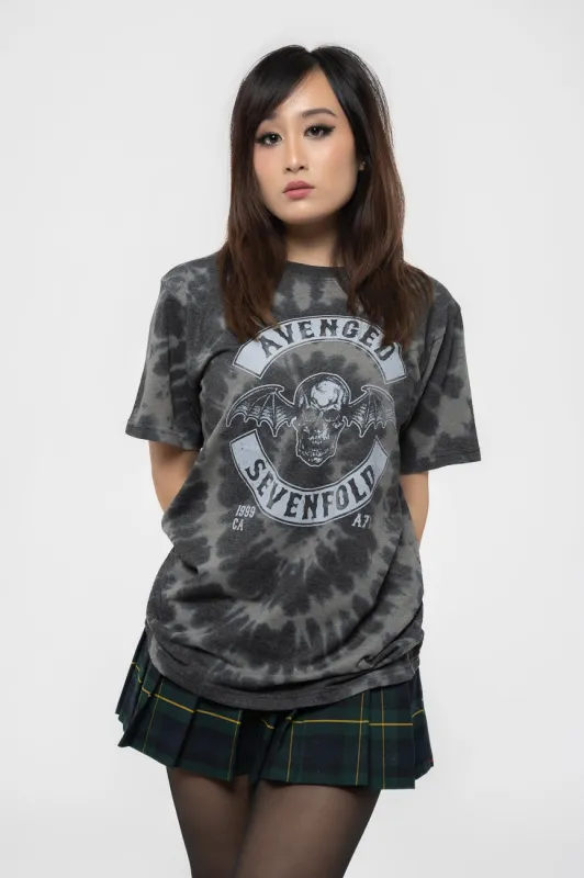Avenged Sevenfold Deathbat Crest Dip Dye T Shirt sold by Paradiso Clothing