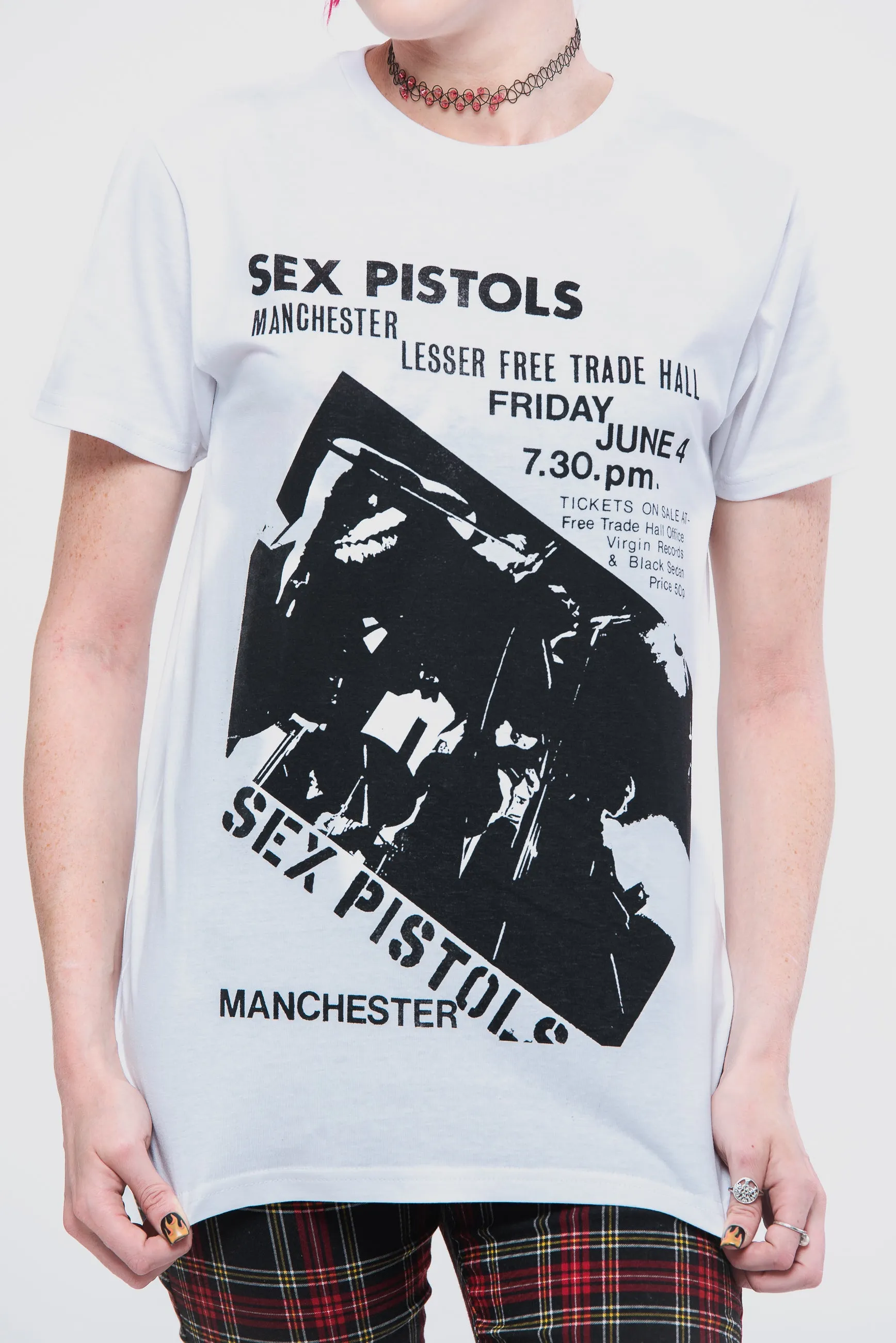 The Sex Pistols Free Trade Hall Flyer T Shirt sold by Paradiso Clothing product image thumbnail 3