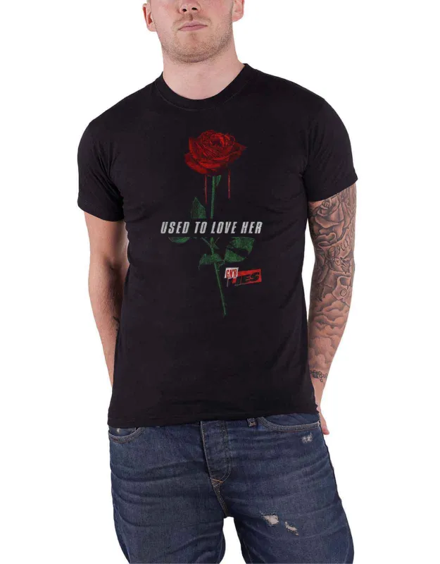 Guns N Roses Used To Love Her Rose T Shirt sold by Paradiso Clothing