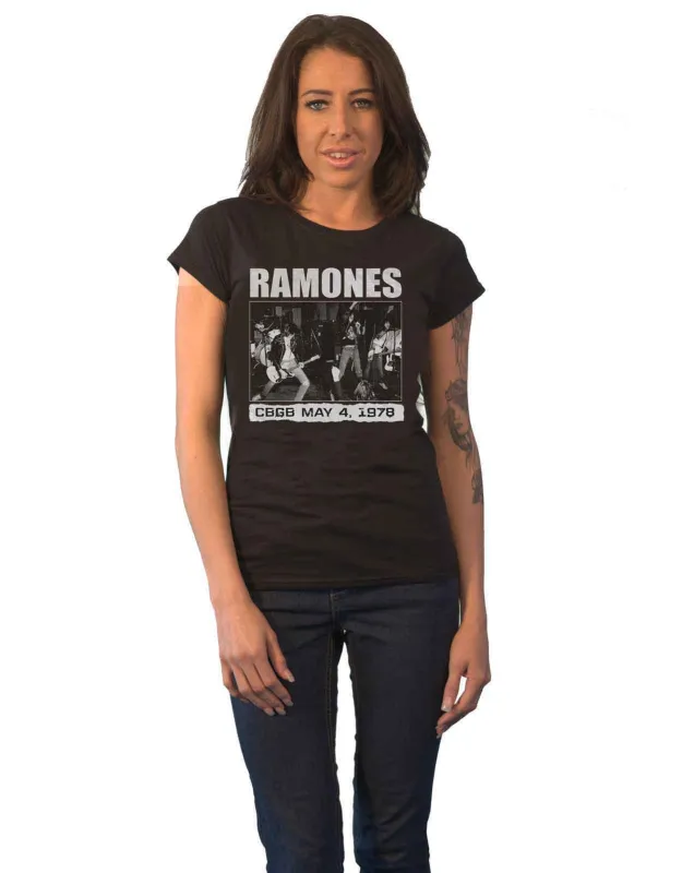 Ramones CBGB 1978 Skinny Fit T Shirt sold by Paradiso Clothing