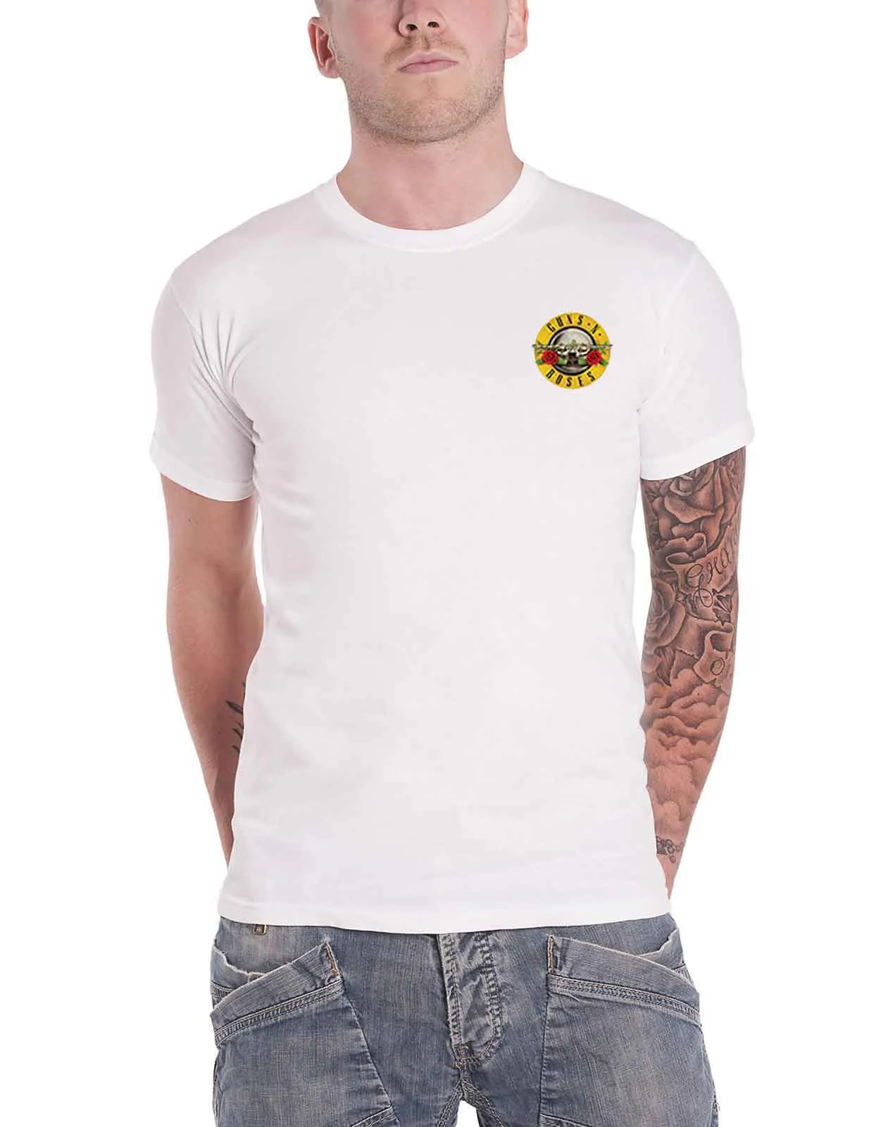 Guns N Roses Classic Band Logo Back Print T Shirt sold by Paradiso Clothing