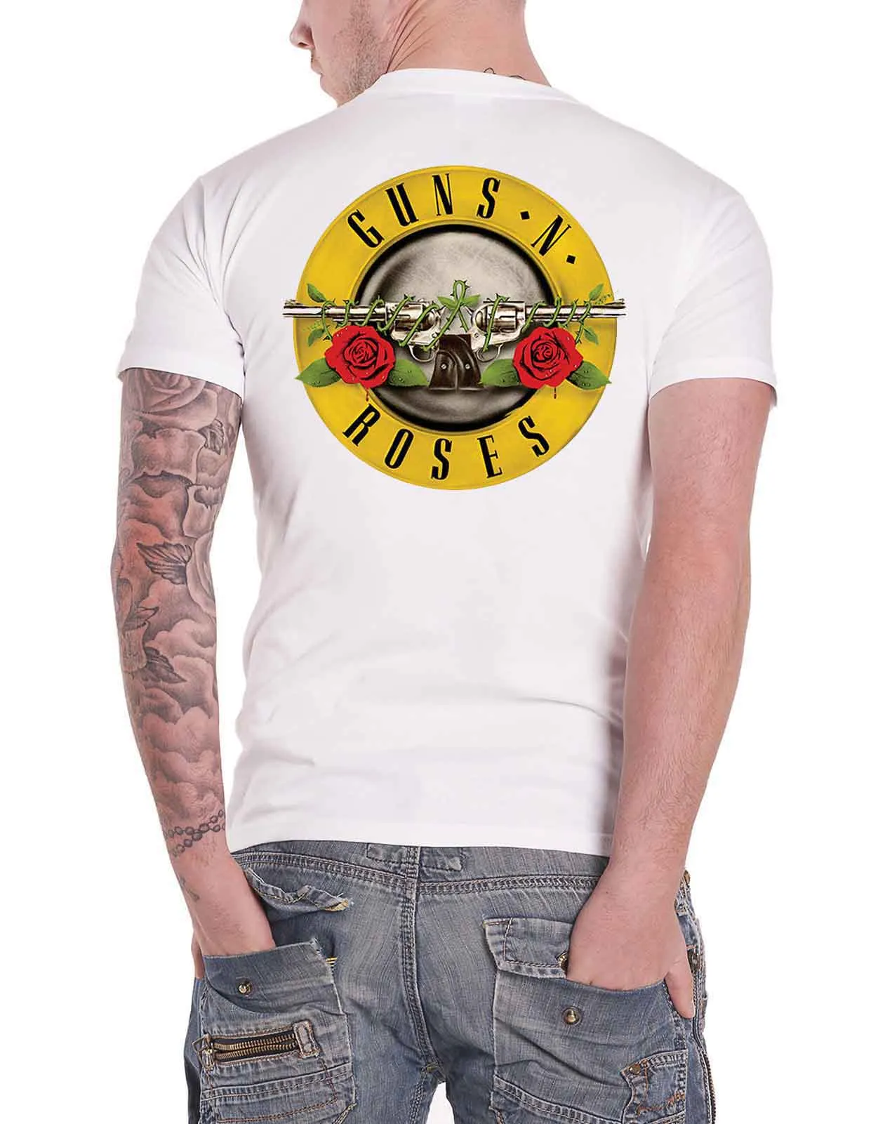 Guns N Roses Classic Band Logo Back Print T Shirt sold by Paradiso Clothing product image thumbnail 2