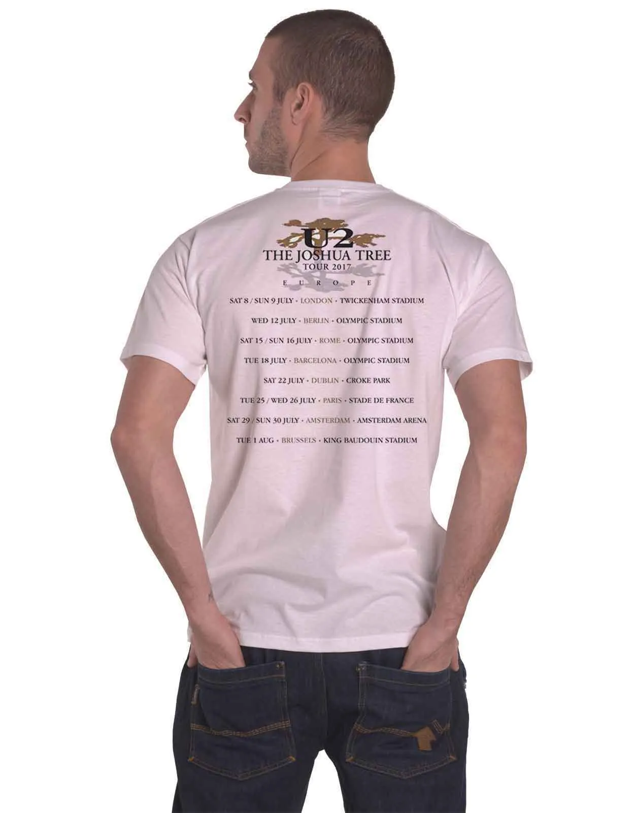 U2 Joshua Tree 2017 European Tour T Shirt sold by Paradiso Clothing product image thumbnail 2