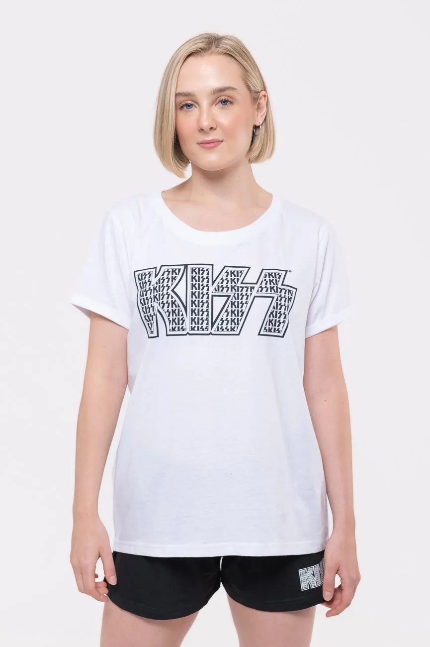 KISS Band Logo Infill Pyjamas sold by Paradiso Clothing