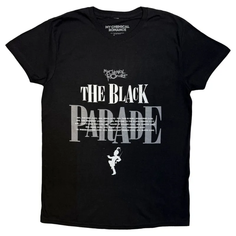 My Chemical Romance Black Parade Track List T Shirt made by My chemical romance