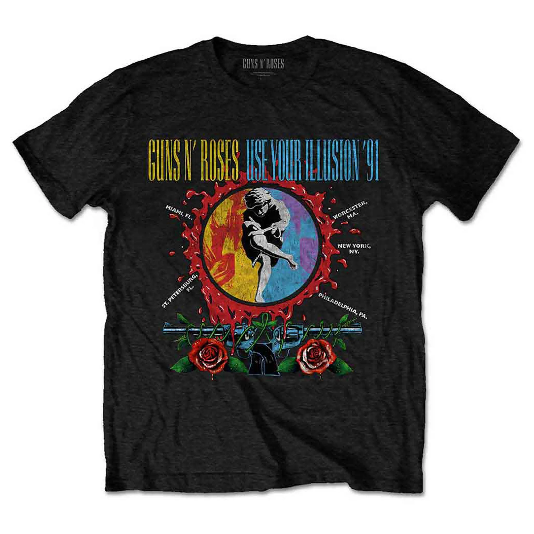Guns N Roses Use Your Illusion Circle T Shirt sold by Paradiso Clothing