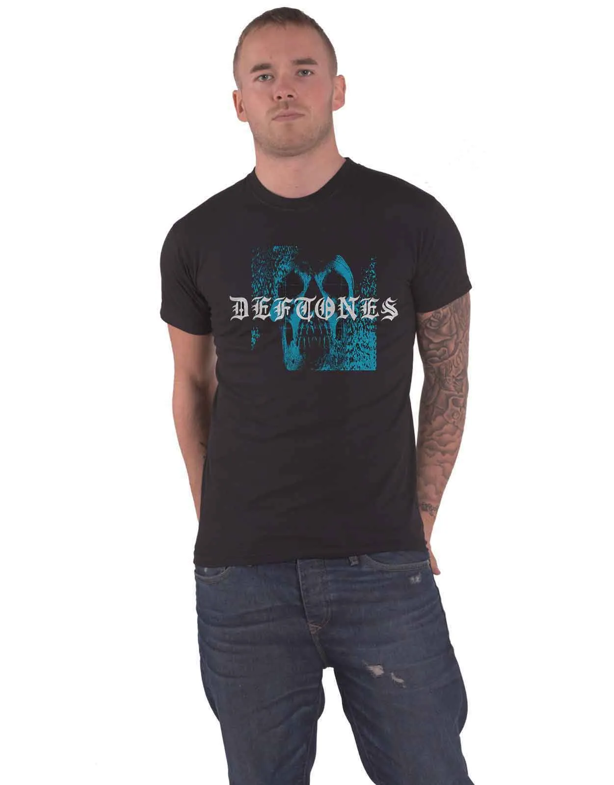 Deftones Static Skull T Shirt sold by Paradiso Clothing