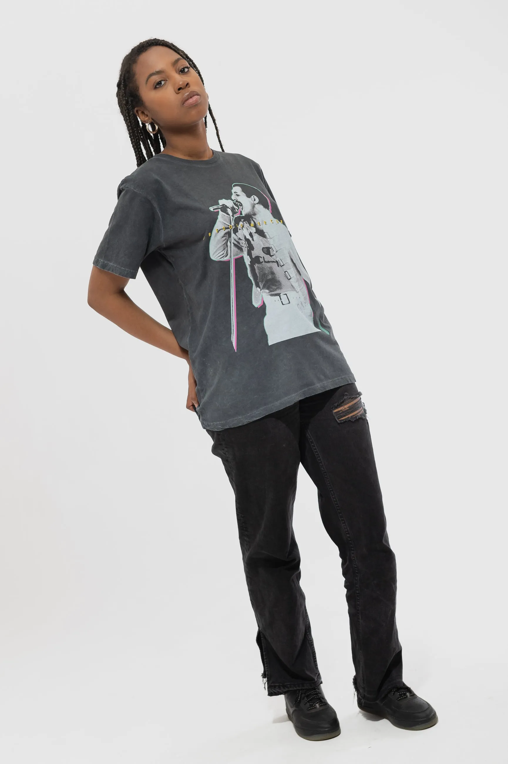 Freddie Mercury Glow Stance Dip Dye Mineral Wash T Shirt sold by Paradiso Clothing product image thumbnail 5
