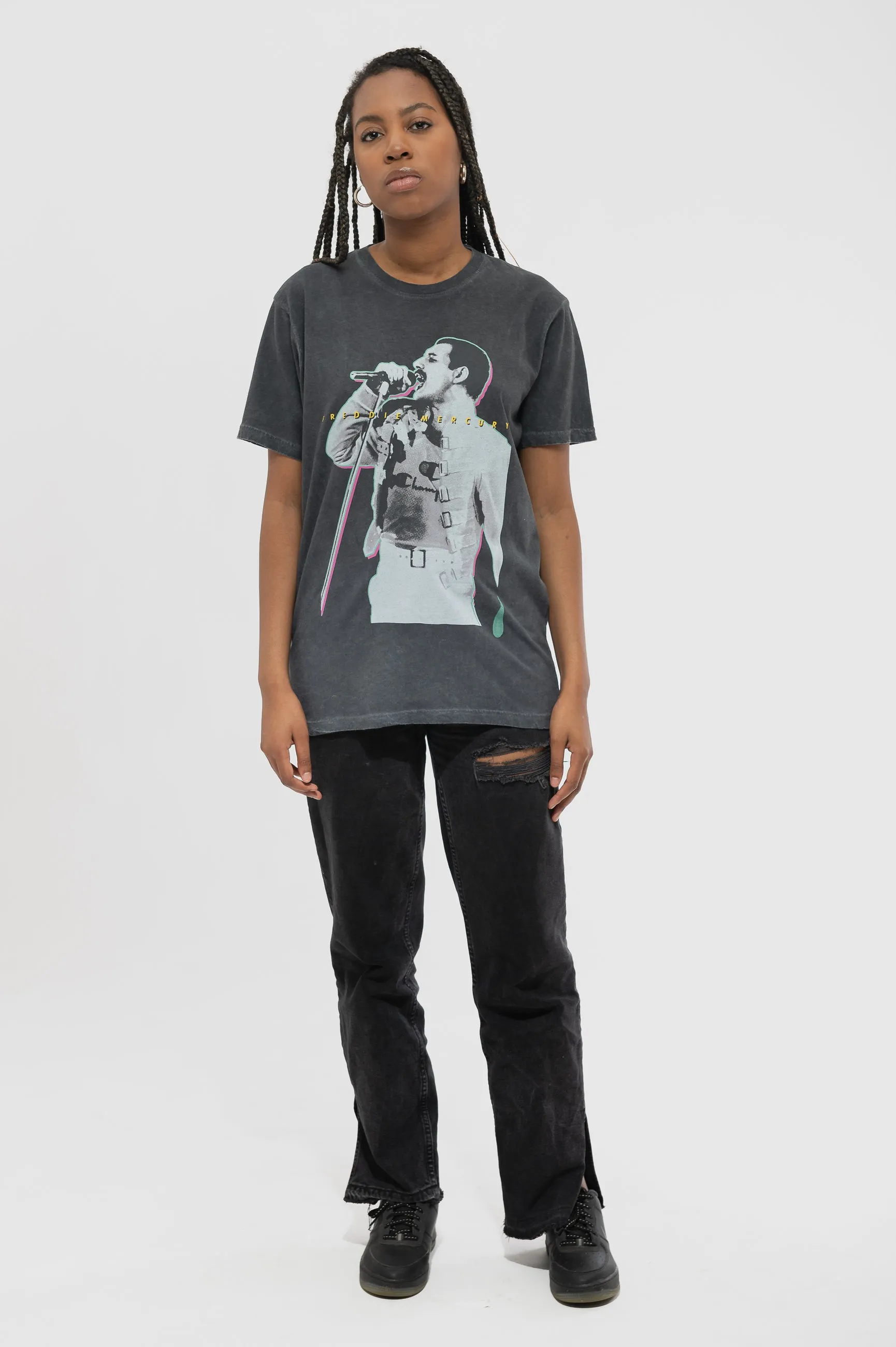 Freddie Mercury Glow Stance Dip Dye Mineral Wash T Shirt sold by Paradiso Clothing product image thumbnail 2