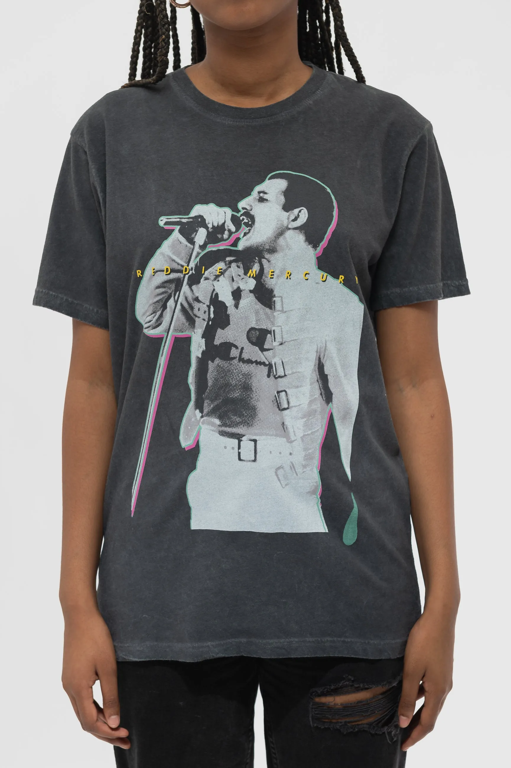 Freddie Mercury Glow Stance Dip Dye Mineral Wash T Shirt sold by Paradiso Clothing product image thumbnail 3