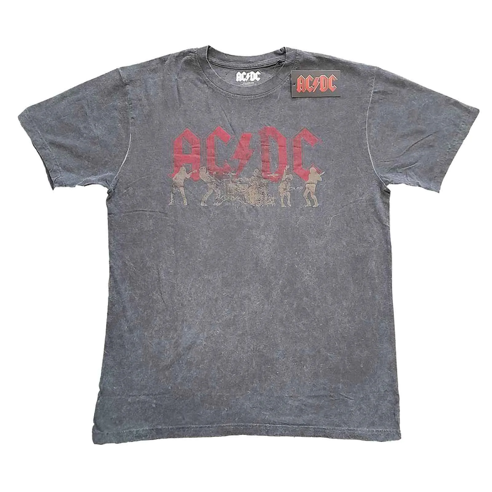 AC/DC Vintage Silhouettes Snow Wash T Shirt sold by Paradiso Clothing