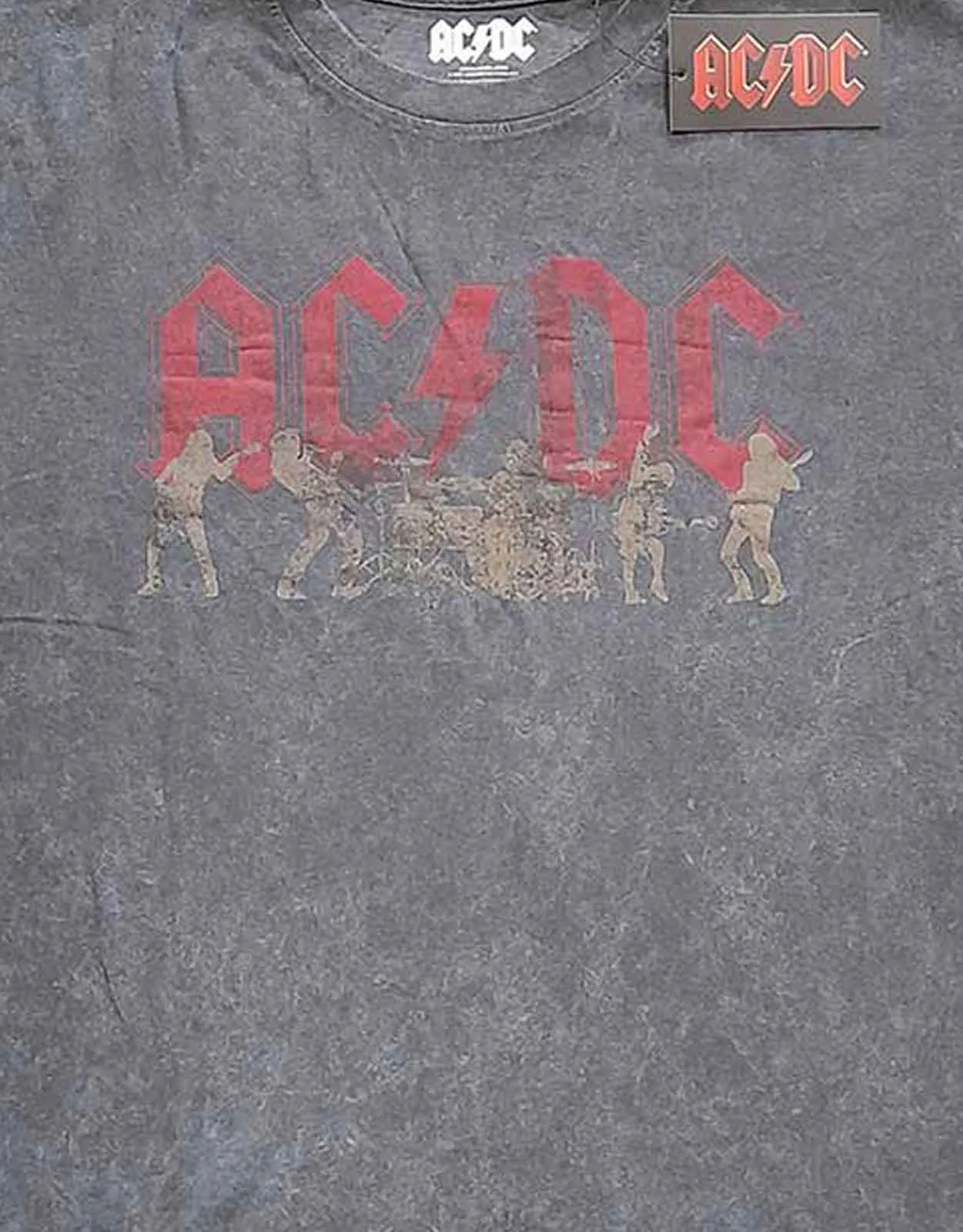 AC/DC Vintage Silhouettes Snow Wash T Shirt sold by Paradiso Clothing product image thumbnail 2