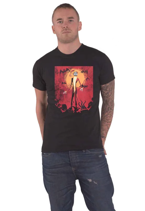 Nightmare Before Christmas T Shirt Jack Orange Sun Official Mens Black sold by Paradiso Clothing