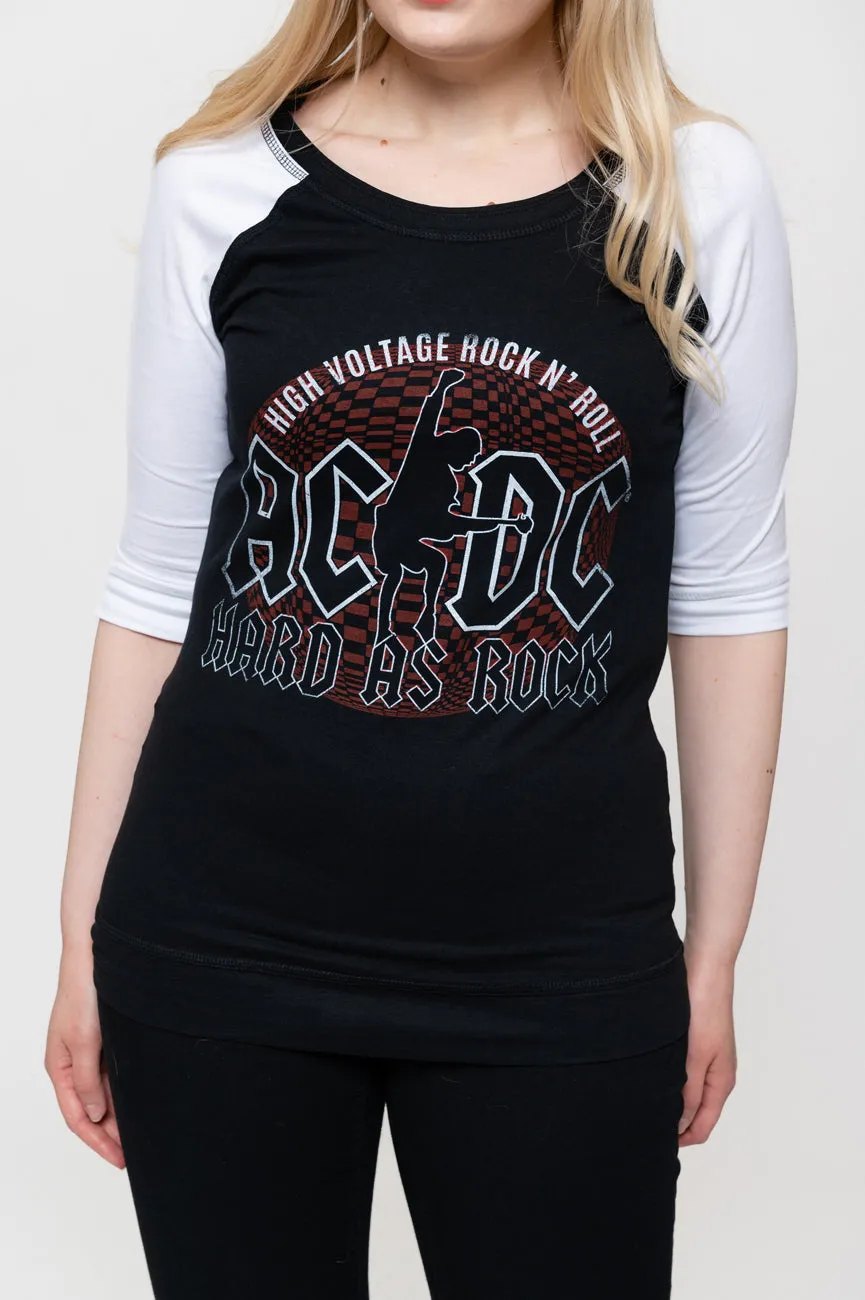 AC/DC Hard As Rock Raglan 3/4 Sleeve T Shirt sold by Paradiso Clothing product image thumbnail 3